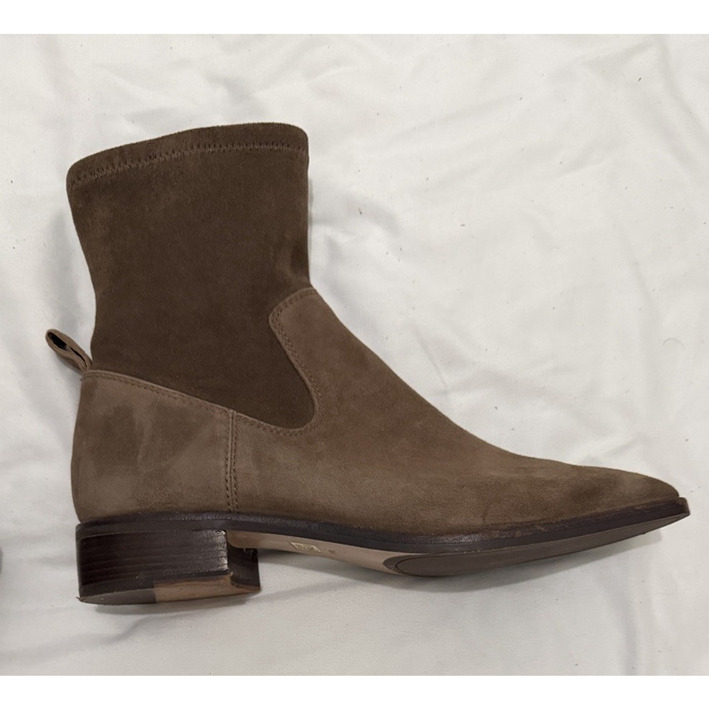 LOUISE et CIE Silko Pull On Ankle Boots Booties Sz. 9M Taupe Brown Suede Leather - Picture 4 of 13
